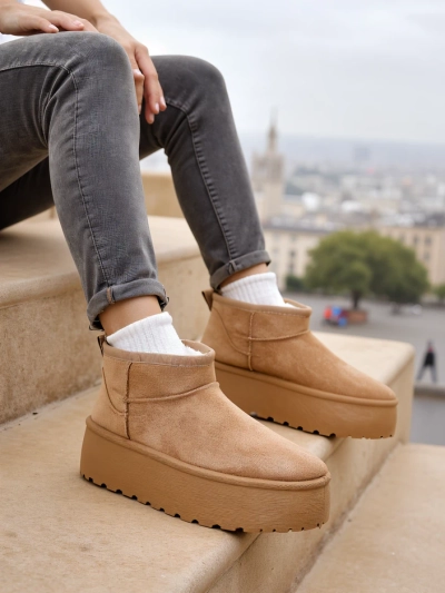 Royalfashion Bottes de neige à plateforme pour femmes a'la Dagodo