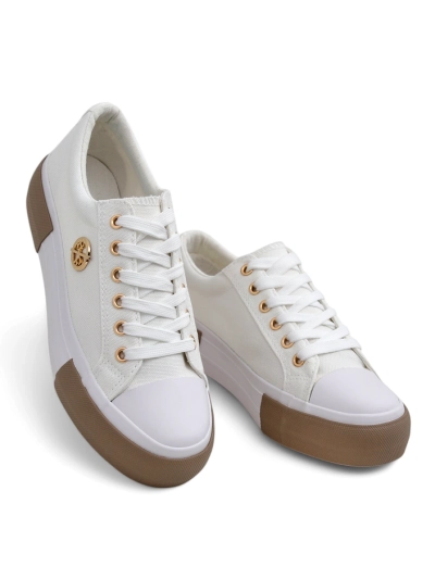 Baskets blanches en toile Aurelio pour femme