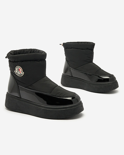 Royalfashion Bottes de neige à enfiler pour femme en noir Ademra