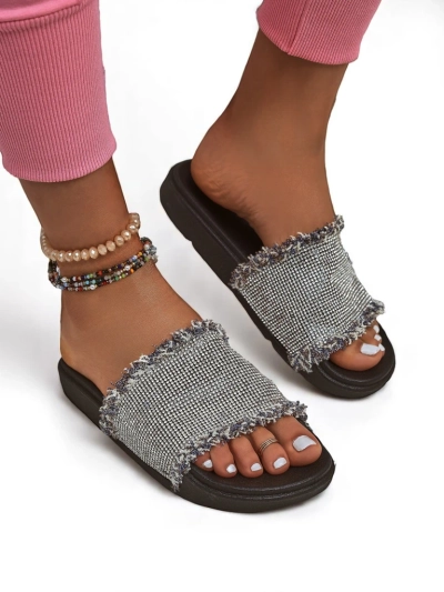 Royalfashion Sandales plates pour femmes SparkleWalk