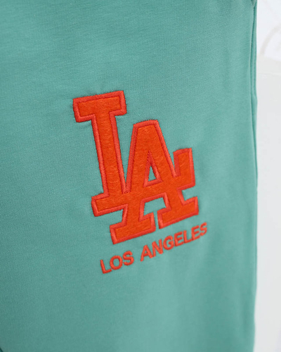 Pantalon de jogging femme vert avec patch coloré - Vêtements