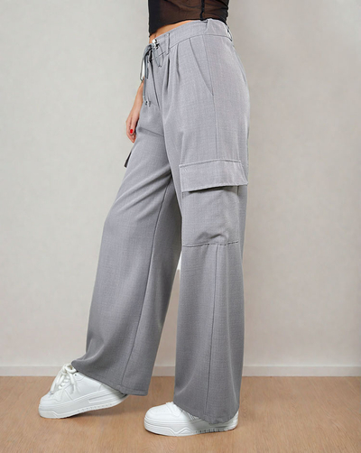 Royalfashion Pantalon large pour femme avec poches