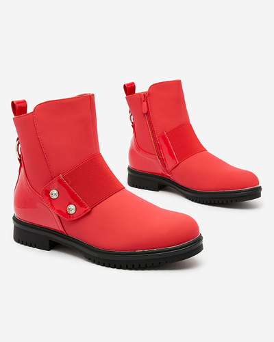 Royalfashion Bottes rouges mates pour femmes Setipfa