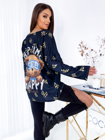 Royalfashion Chemisier long pour femme avec imprimé