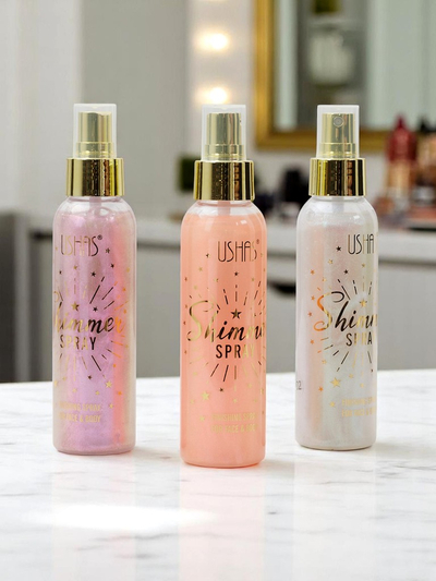 USHAS Summer Spray - Enlumineur liquide pour le visage et le corps Pêche