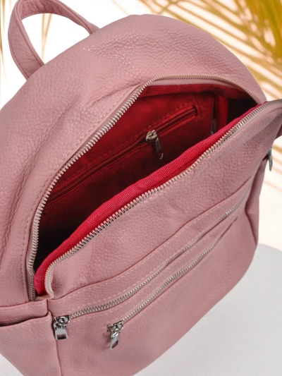 Aurelia Rosa – Sac à dos pour femmes Królewska Moda en cuir écologique, grand format A4