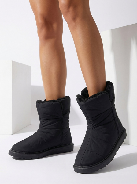 Luna Elegante Bottines d'Hiver Noires