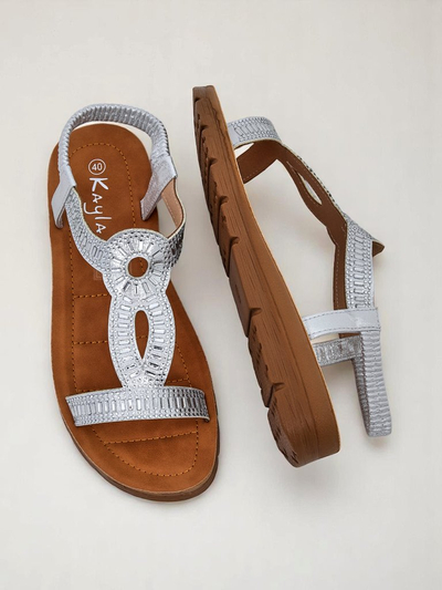 Sandales Royalfashion pour femmes avec brides décoratives Ava Shine