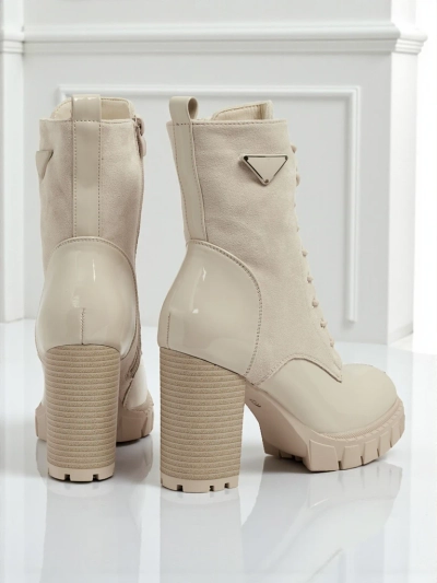 Bottines femme en éco-daim à talons épais Event Bramble