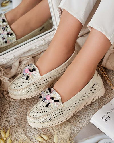 Royalfashion Mocassins ajourés perlés pour femme Nasfali