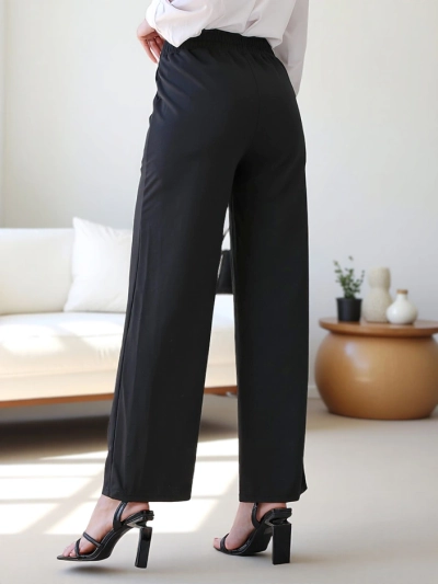 Pantalons larges pour femmes Royalfashion avec une boucle décorative