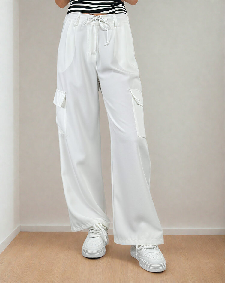 Royalfashion Pantalon large pour femme avec poches