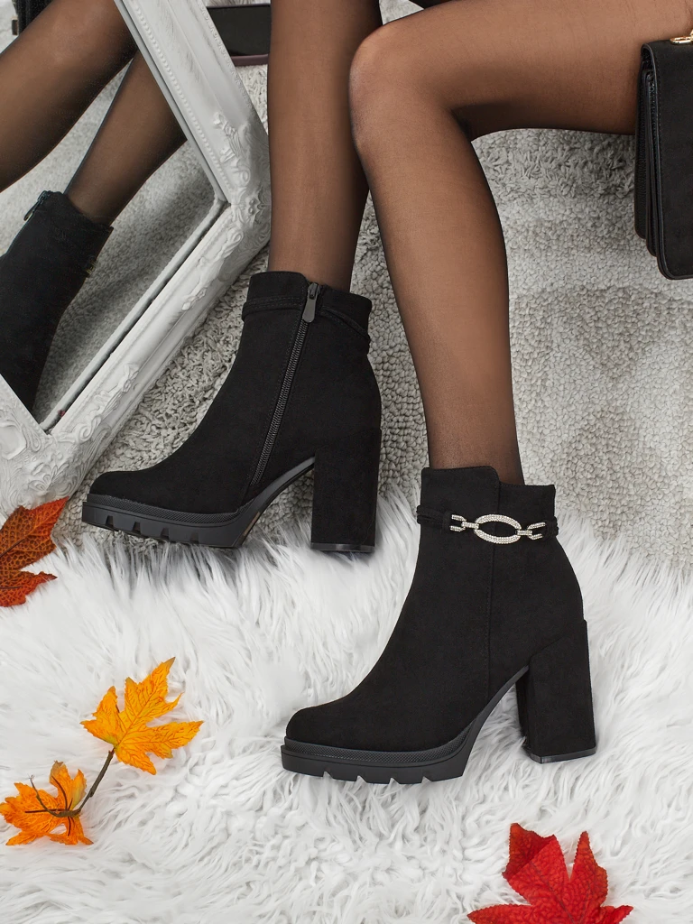 Bottines Luna Noires Élégantes pour Tous les Jours