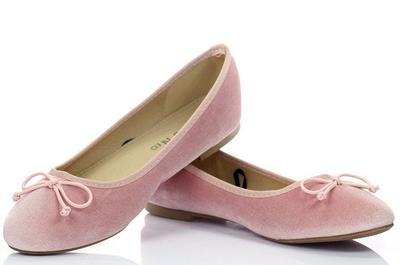 Ballerines en éco-suède Batari roses - Chaussures