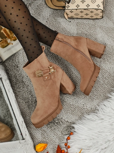 Bottines femme en éco-daim à talon bloc Bearr