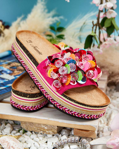 Royalfashion Tongs Loassa à strass pour femme
