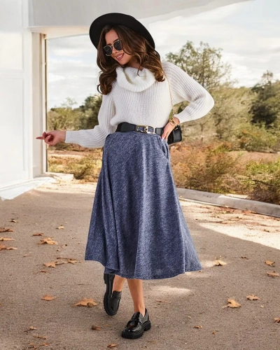 Jupe midi pour femme Royalfashion