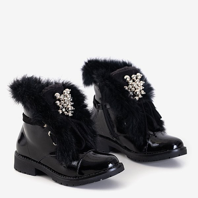 Sacs pour enfants laqués noirs avec perles Radington - Footwear