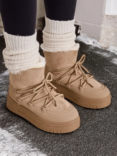 Bottes de neige à lacets pour femmes Royalfashion Moniuc