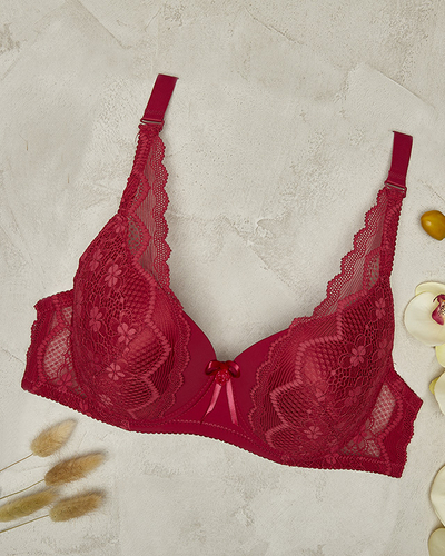 Soutien-gorge pour femmes marron avec dentelle- Lingerie