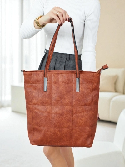 Sac à main shopper pour femmes en cuir écologique Tessira