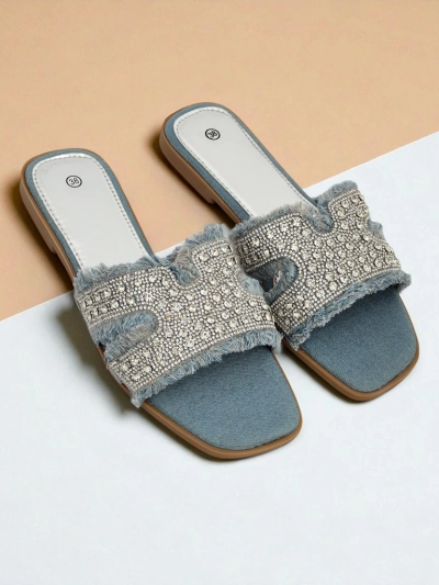 Royalfashion Mules pour femme avec strass CrystalEase