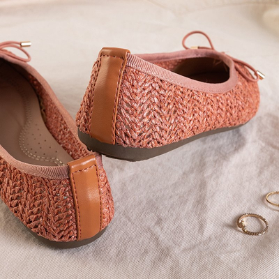 Ballerines tissées femme Wewo Orange - Chaussures