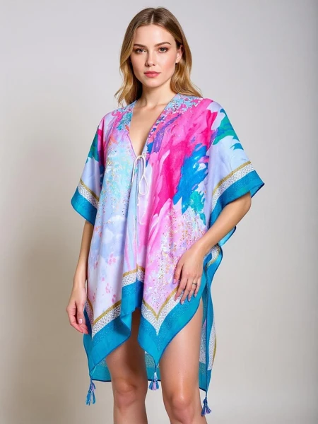 Robe paréo Royalfashion Calypso – une création aérée aux genoux, colorée