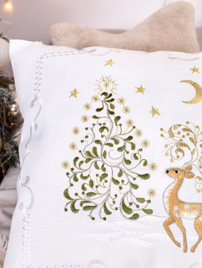 Royalfashion Housse de coussin décorative de Noël