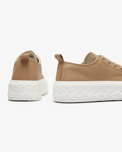 Baskets de sport marron clair à plateforme Saddol- Footwear