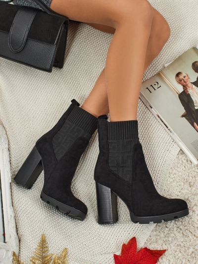 Bottines femme en daim écologique à talon Vansoria