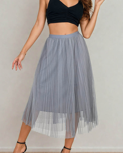 Royalfashion Jupe midi double épaisseur pour femme
