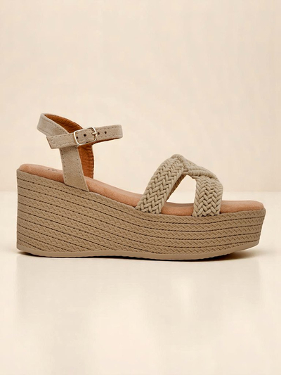 Royalfashion Sandales compensées tressées femme Sunny Day