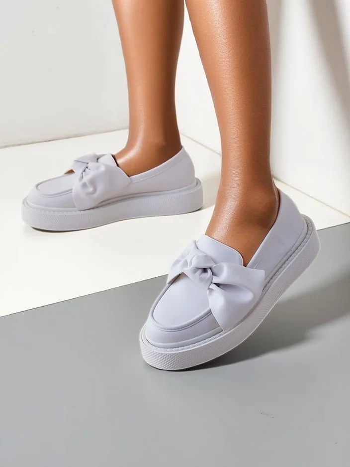 Royalfashion Mocassins élégants pour femmes avec un nœud Ortto