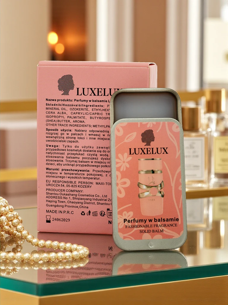 LUXELUX Baume Solide Aurelia – baume parfumé en boîte métallique 10g