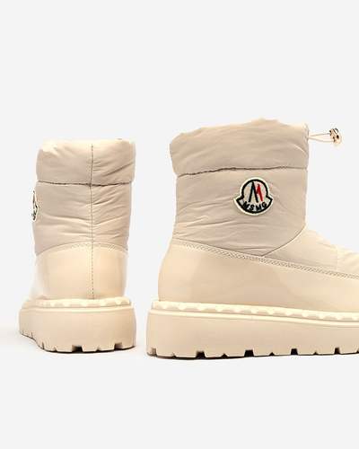 Royalfashion Bottes de neige à enfiler pour femme en couleur crème Ireda