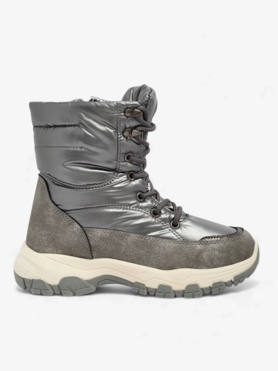 Bottines pour Femmes Aurora Argentées Écologiques Décontractées pour l'Hiver