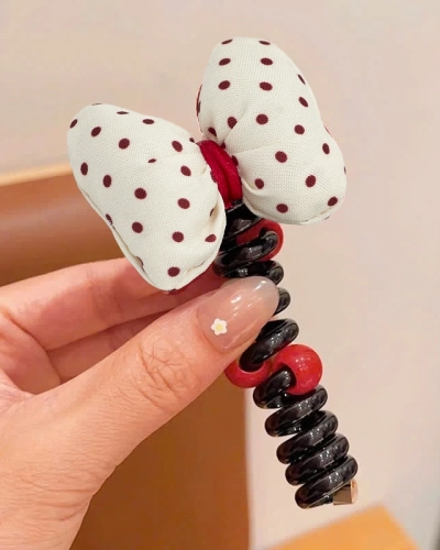 Royalfashion Élastique à cheveux avec ruban en spirale