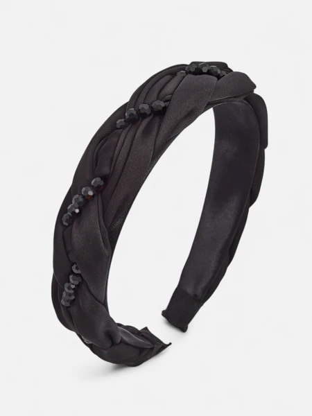 Royalfashion Serre-tête avec tresse et perles