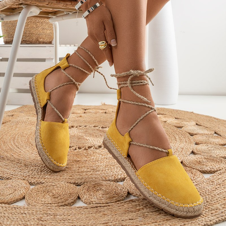 Espadrilles Femme Espadrilles Jaune Moutarde Espadrilles Femme