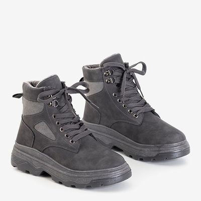 Bottes de neige femme Nevesa à lacets gris foncé - Footwear