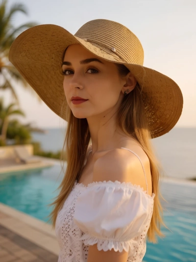 Royalfashion Chapeau de paille femme Aveline