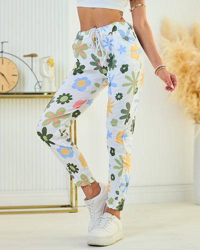 Royalfashion Pantalon femme en tissu floral