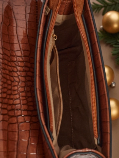 Petit sac à main verni pour femme en cuir écologique Orlina