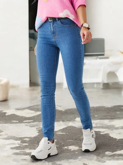 Royalfashion Jeans en coton pour femmes à taille fuselée