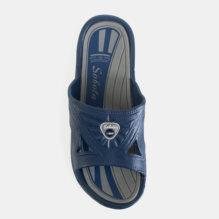 Chaussons homme Zesov en caoutchouc gris marine - Chaussures