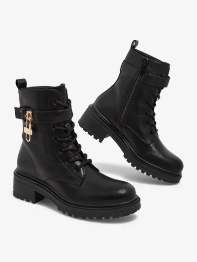 Bottines Élégantes en Cuir Noir pour Femmes Luna pour l'Automne