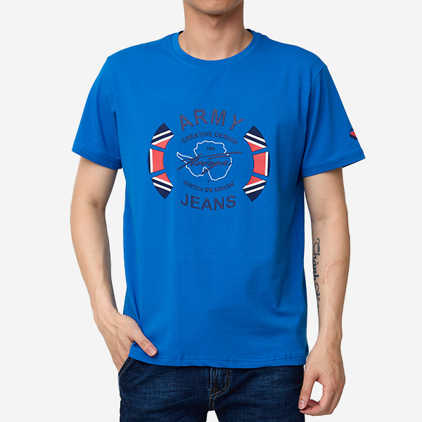 T-shirt imprimé homme bleu clair - Vêtements