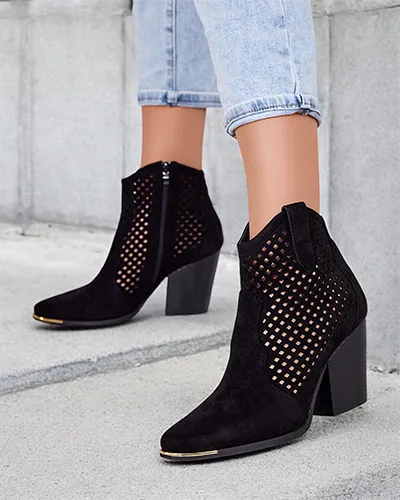 Royalfashion Bottes ajourées Tonnet pour femme