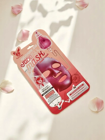 Masque facial avec acide hyaluronique apaisant et raffermissant